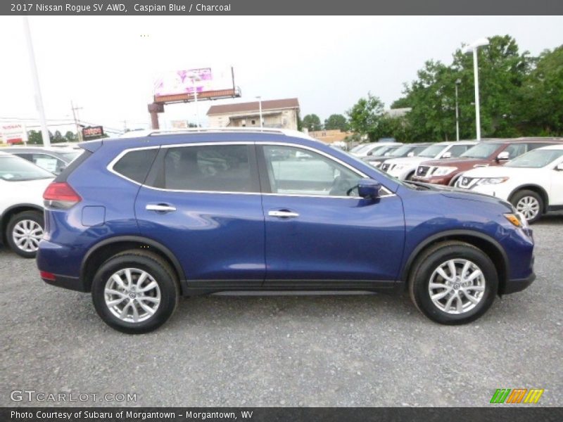 Caspian Blue / Charcoal 2017 Nissan Rogue SV AWD