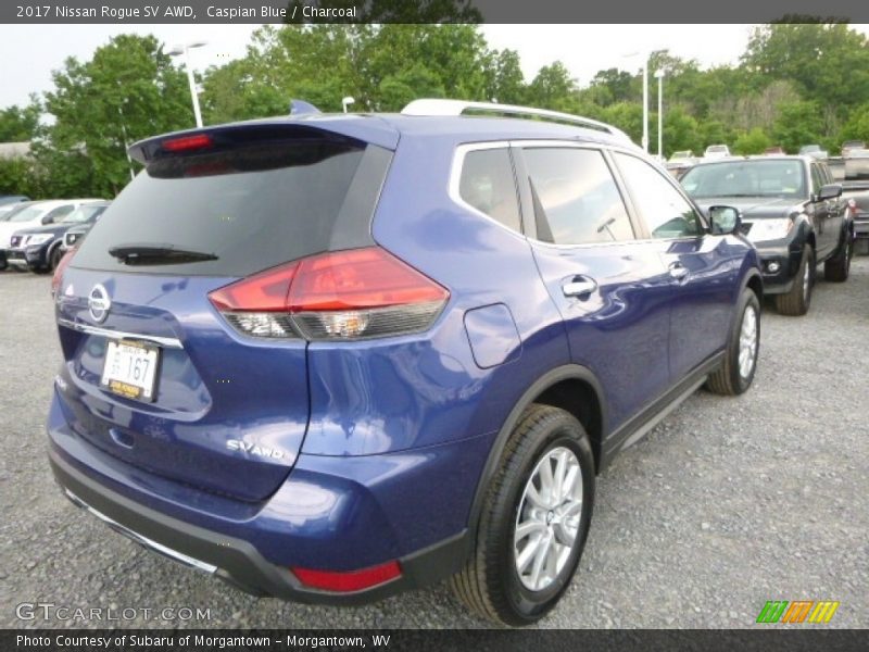 Caspian Blue / Charcoal 2017 Nissan Rogue SV AWD