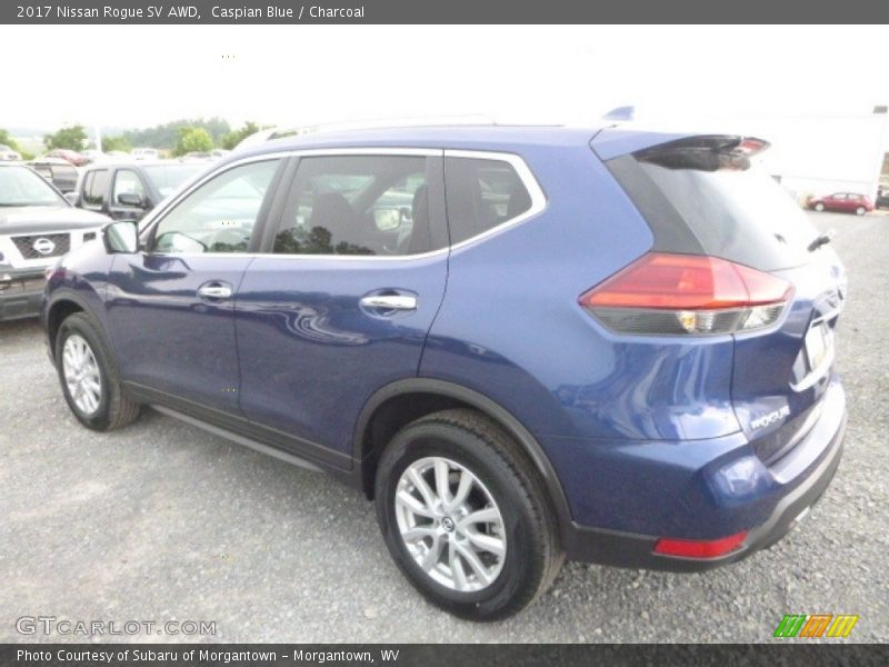 Caspian Blue / Charcoal 2017 Nissan Rogue SV AWD