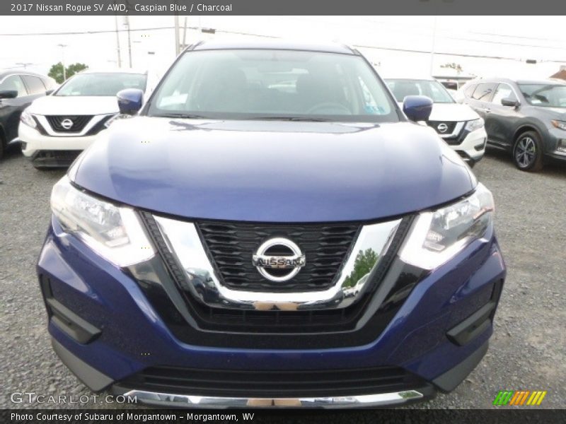 Caspian Blue / Charcoal 2017 Nissan Rogue SV AWD