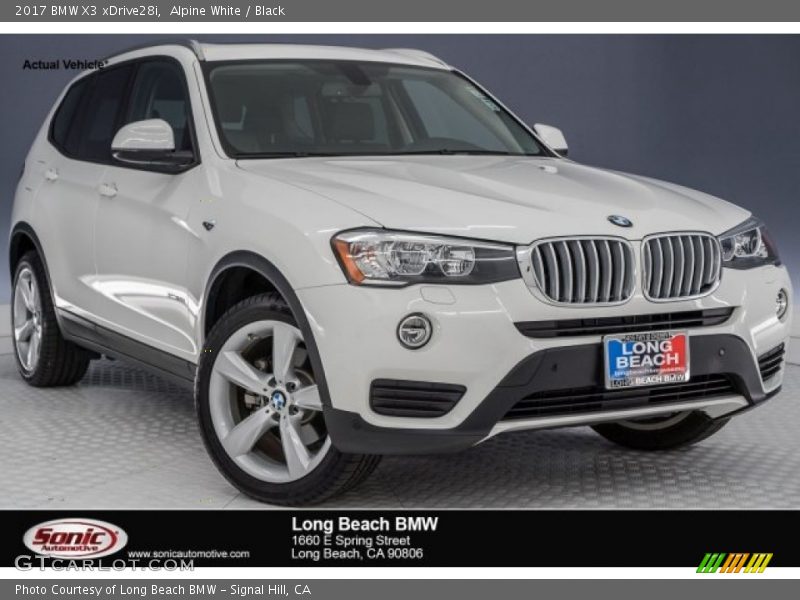 Alpine White / Black 2017 BMW X3 xDrive28i