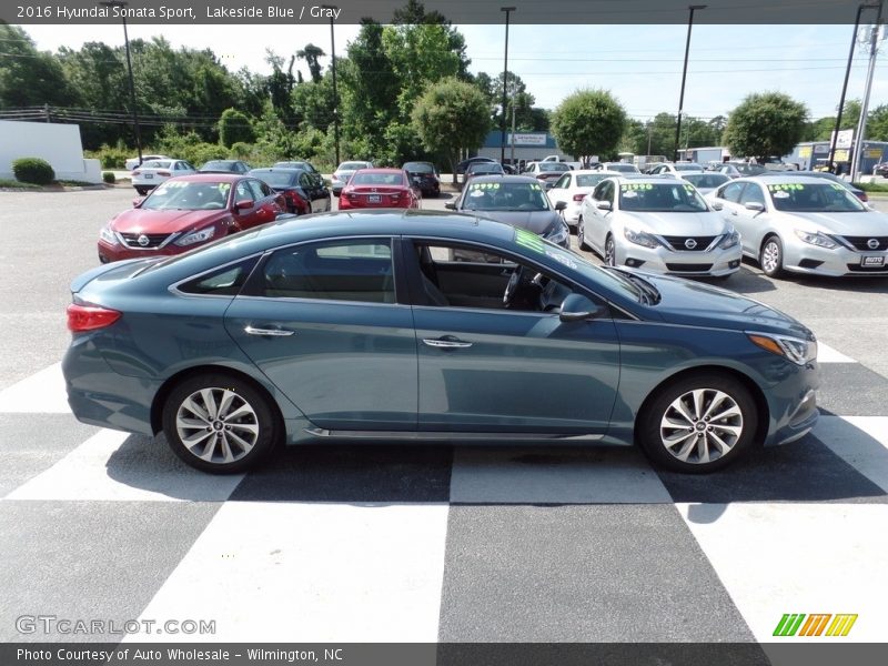 Lakeside Blue / Gray 2016 Hyundai Sonata Sport