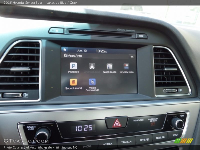 Lakeside Blue / Gray 2016 Hyundai Sonata Sport