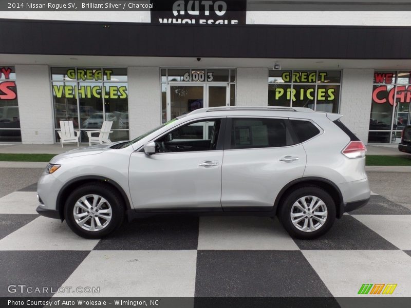 Brilliant Silver / Charcoal 2014 Nissan Rogue SV