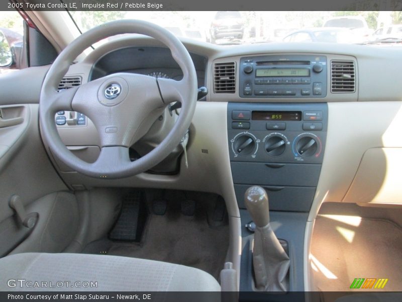 Impulse Red / Pebble Beige 2005 Toyota Corolla LE