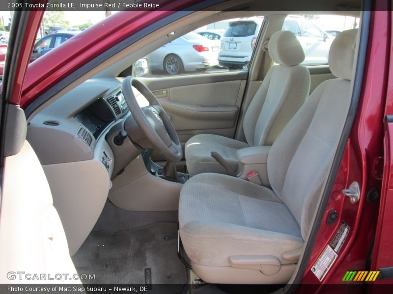 Impulse Red / Pebble Beige 2005 Toyota Corolla LE