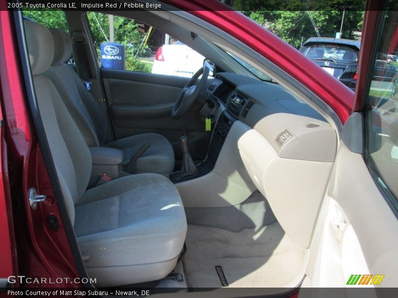 Impulse Red / Pebble Beige 2005 Toyota Corolla LE