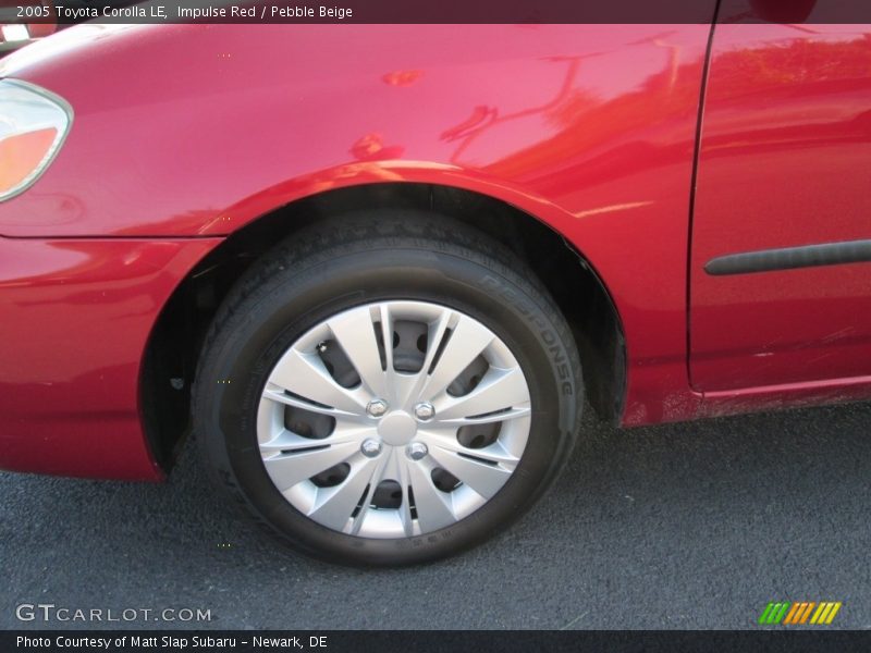 Impulse Red / Pebble Beige 2005 Toyota Corolla LE