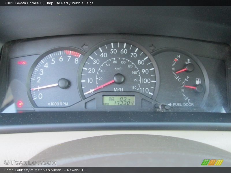 Impulse Red / Pebble Beige 2005 Toyota Corolla LE