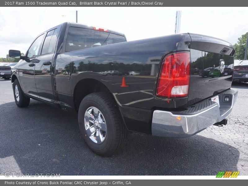 Brilliant Black Crystal Pearl / Black/Diesel Gray 2017 Ram 1500 Tradesman Quad Cab