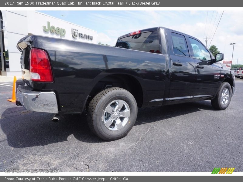 Brilliant Black Crystal Pearl / Black/Diesel Gray 2017 Ram 1500 Tradesman Quad Cab