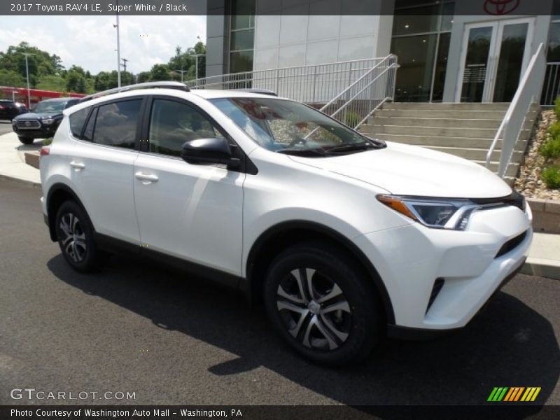 Super White / Black 2017 Toyota RAV4 LE
