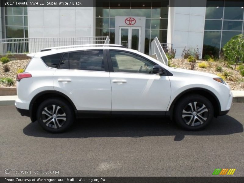 Super White / Black 2017 Toyota RAV4 LE