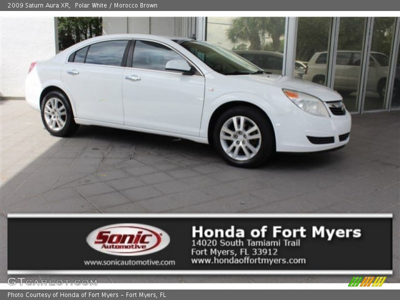 Polar White / Morocco Brown 2009 Saturn Aura XR