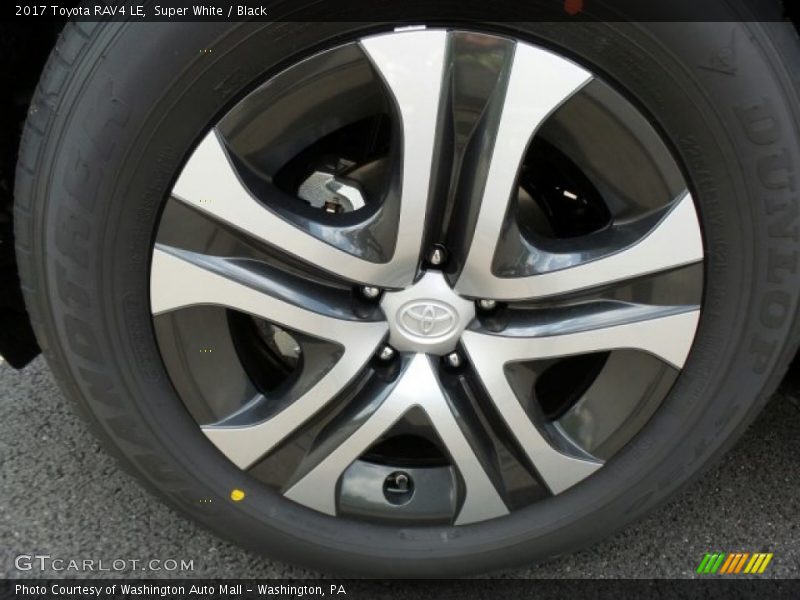 Super White / Black 2017 Toyota RAV4 LE