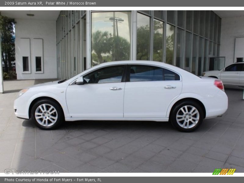 Polar White / Morocco Brown 2009 Saturn Aura XR