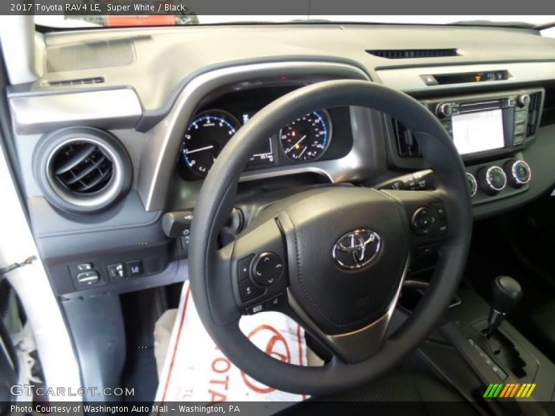 Super White / Black 2017 Toyota RAV4 LE
