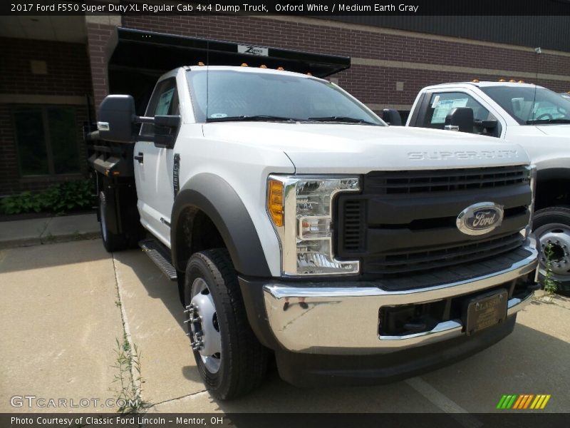 Oxford White / Medium Earth Gray 2017 Ford F550 Super Duty XL Regular Cab 4x4 Dump Truck