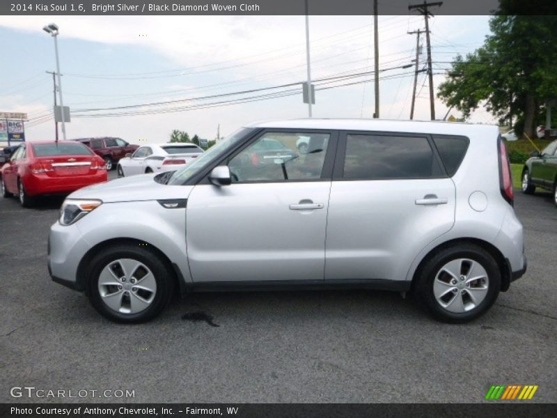 Bright Silver / Black Diamond Woven Cloth 2014 Kia Soul 1.6