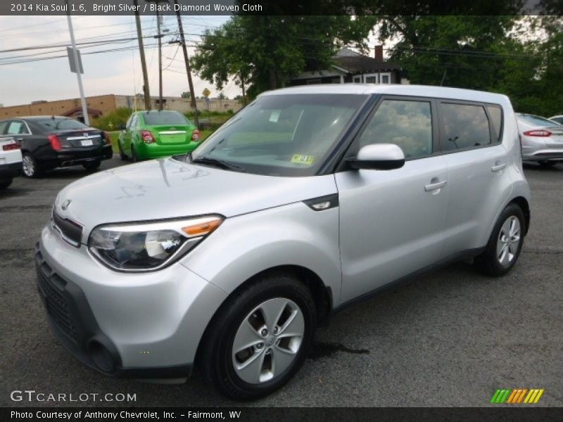 Bright Silver / Black Diamond Woven Cloth 2014 Kia Soul 1.6