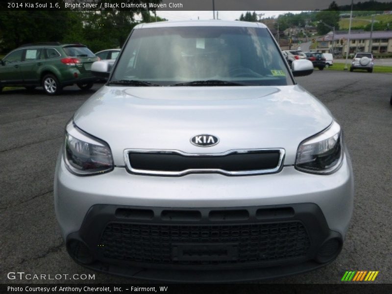 Bright Silver / Black Diamond Woven Cloth 2014 Kia Soul 1.6