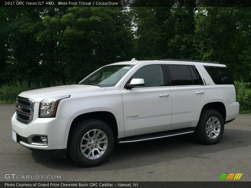 White Frost Tricoat / Cocoa/Dune 2017 GMC Yukon SLT 4WD