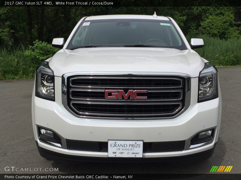 White Frost Tricoat / Cocoa/Dune 2017 GMC Yukon SLT 4WD