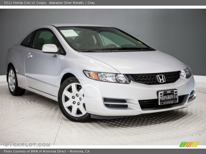 Alabaster Silver Metallic / Gray 2011 Honda Civic LX Coupe