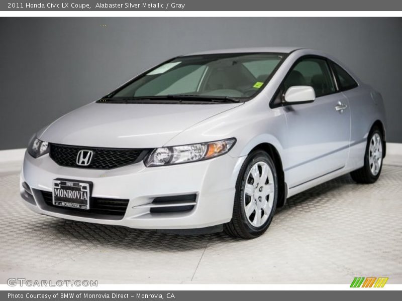 Alabaster Silver Metallic / Gray 2011 Honda Civic LX Coupe