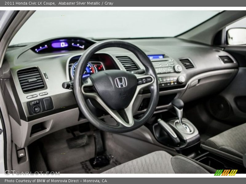 Alabaster Silver Metallic / Gray 2011 Honda Civic LX Coupe