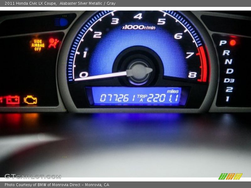 Alabaster Silver Metallic / Gray 2011 Honda Civic LX Coupe