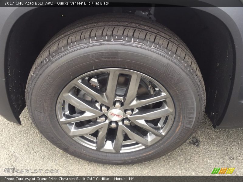Quicksilver Metallic / Jet Black 2017 GMC Acadia SLT AWD