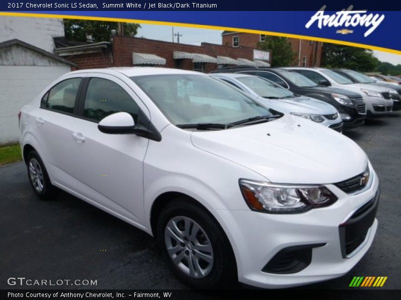 Summit White / Jet Black/Dark Titanium 2017 Chevrolet Sonic LS Sedan