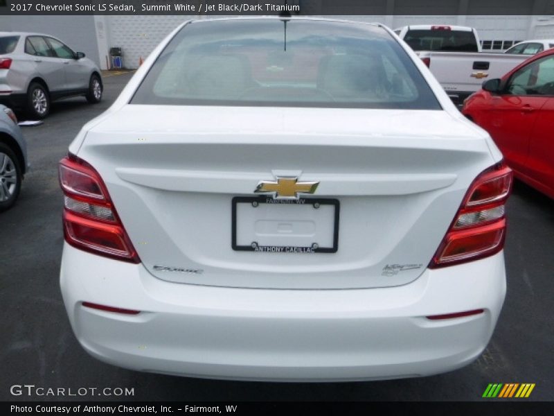 Summit White / Jet Black/Dark Titanium 2017 Chevrolet Sonic LS Sedan