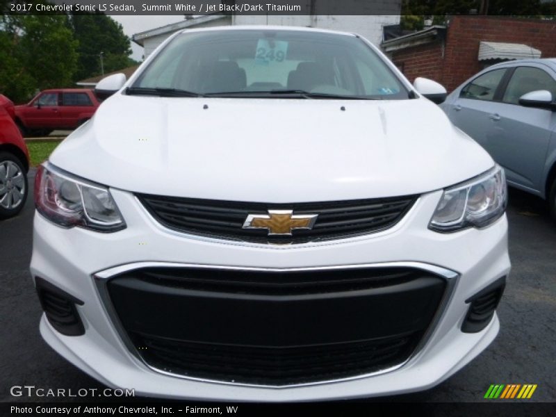 Summit White / Jet Black/Dark Titanium 2017 Chevrolet Sonic LS Sedan