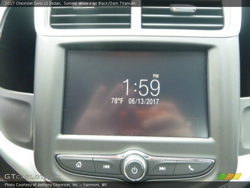 Summit White / Jet Black/Dark Titanium 2017 Chevrolet Sonic LS Sedan