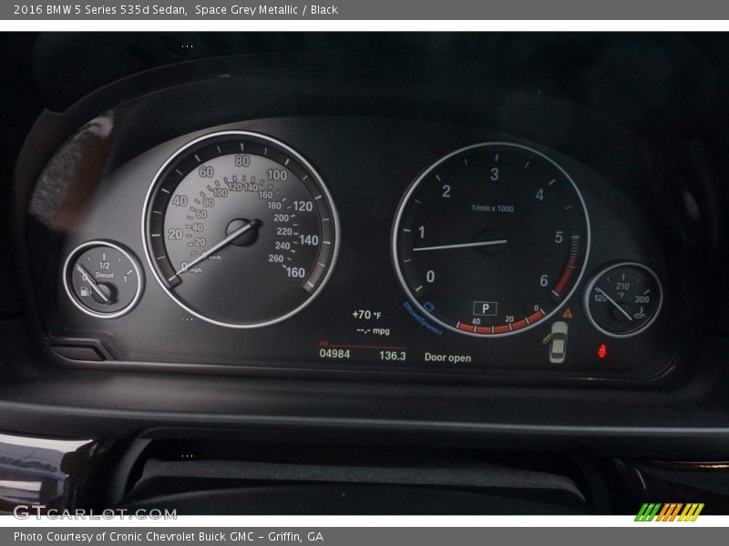 Space Grey Metallic / Black 2016 BMW 5 Series 535d Sedan