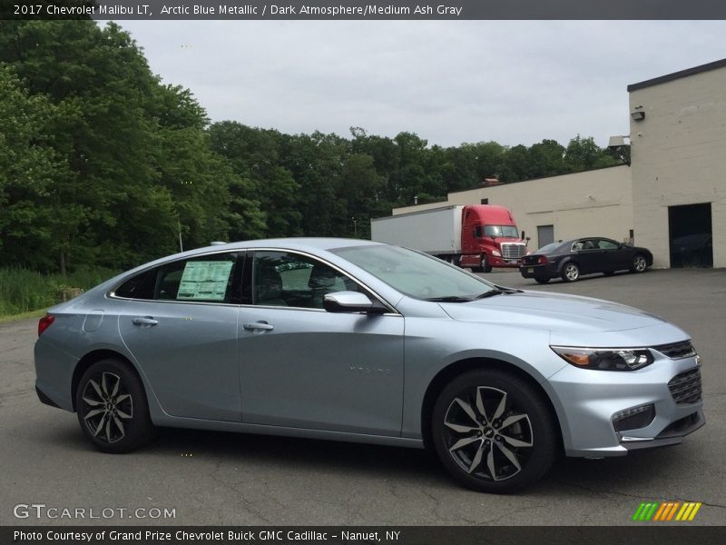Arctic Blue Metallic / Dark Atmosphere/Medium Ash Gray 2017 Chevrolet Malibu LT
