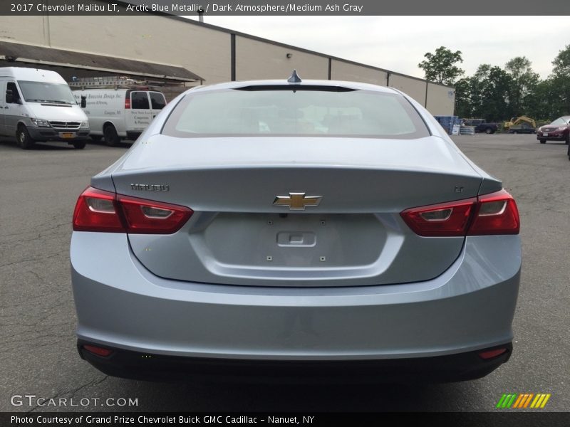 Arctic Blue Metallic / Dark Atmosphere/Medium Ash Gray 2017 Chevrolet Malibu LT