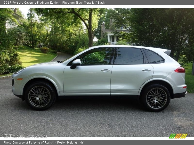 Rhodium Silver Metallic / Black 2017 Porsche Cayenne Platinum Edition