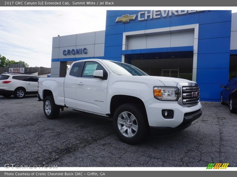 Summit White / Jet Black 2017 GMC Canyon SLE Extended Cab