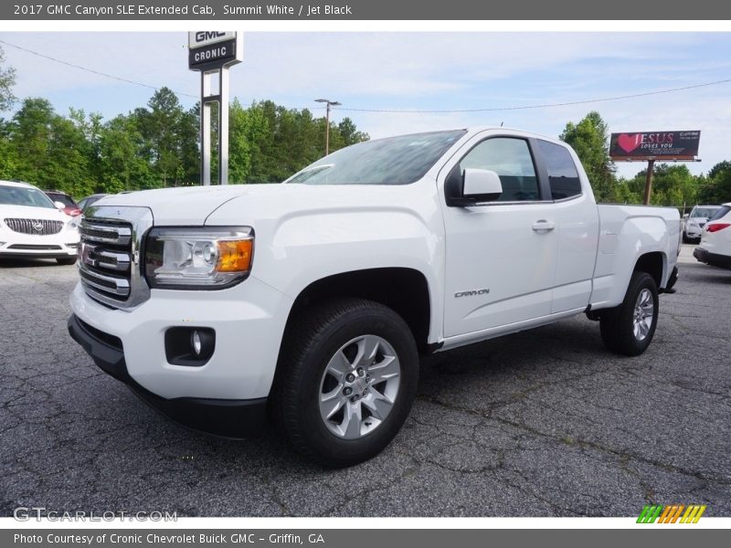 Summit White / Jet Black 2017 GMC Canyon SLE Extended Cab