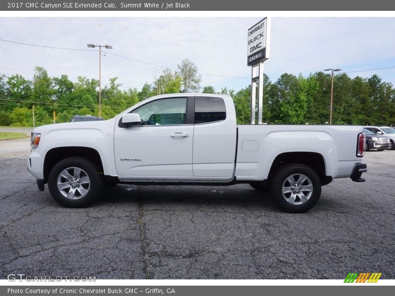 Summit White / Jet Black 2017 GMC Canyon SLE Extended Cab