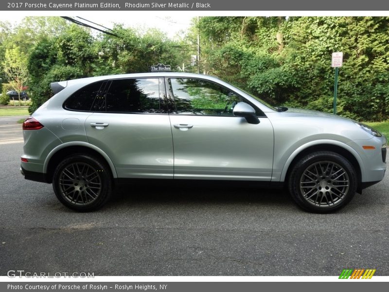 Rhodium Silver Metallic / Black 2017 Porsche Cayenne Platinum Edition