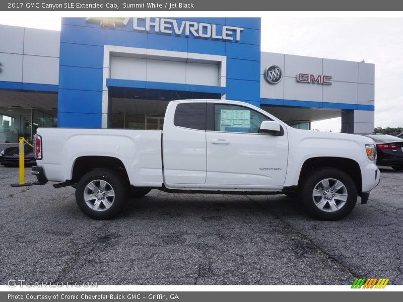 Summit White / Jet Black 2017 GMC Canyon SLE Extended Cab