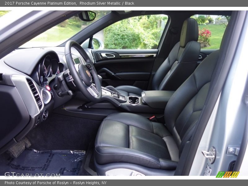Rhodium Silver Metallic / Black 2017 Porsche Cayenne Platinum Edition