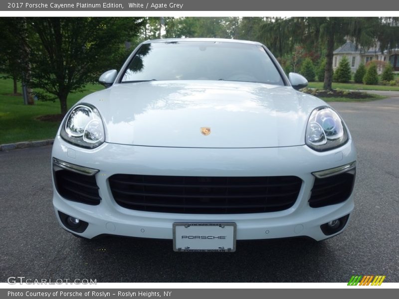 White / Agate Grey 2017 Porsche Cayenne Platinum Edition