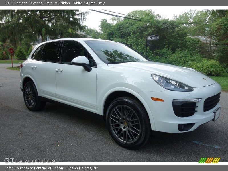 White / Agate Grey 2017 Porsche Cayenne Platinum Edition