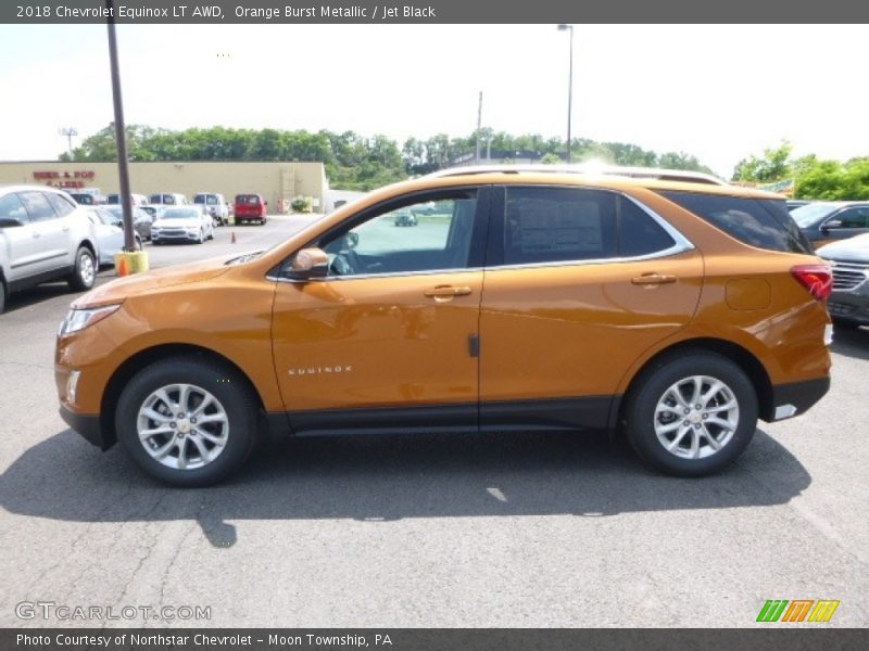 Orange Burst Metallic / Jet Black 2018 Chevrolet Equinox LT AWD