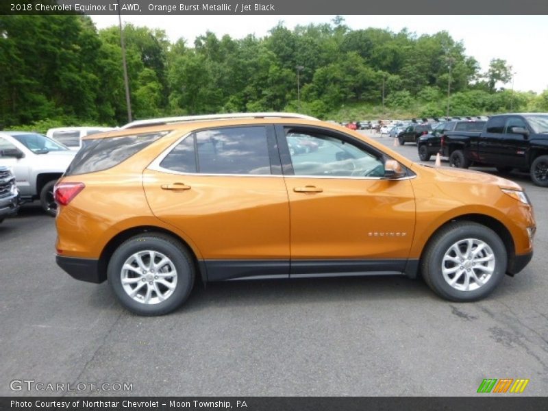 Orange Burst Metallic / Jet Black 2018 Chevrolet Equinox LT AWD